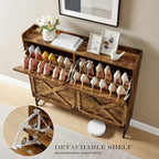 Modern Slim Shoe Storage Cabinet with Flip-Down Drawers – Space-Saving Entryway Organizer
