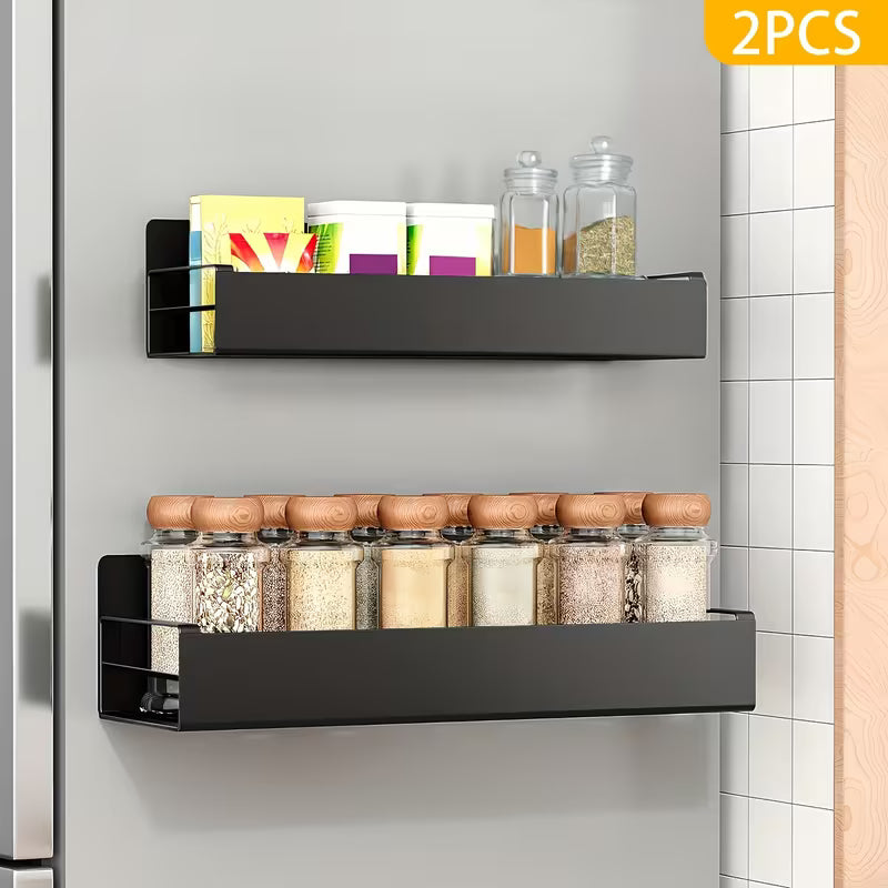 Magnetic Refrigerator Storage Rack – Wall-Mounted Kitchen Organizer
